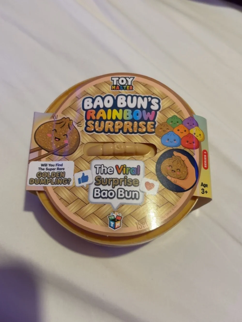 Bao Bun Rainbow Surprise Gold Squishy Toy - Cute Gold Sensory Bao Bun